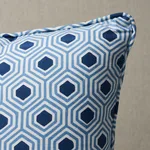 Otis Hand Print Pillow - Blue Schumacher Otis Hand Print Pillow in Blue