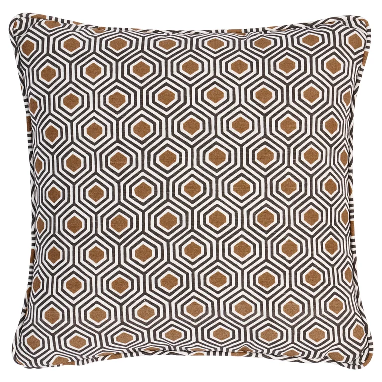 Schumacher Otis Hand Print Pillow in Dark Neutral (SO18037304)
