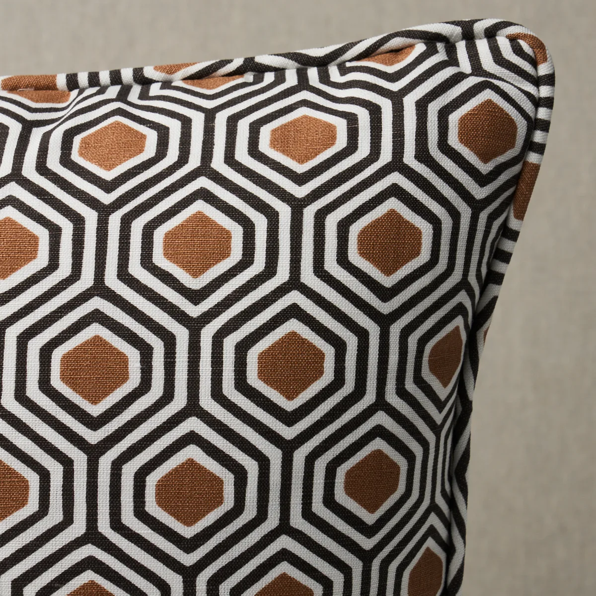 Schumacher Otis Hand Print Pillow in Dark Neutral (SO18037304)