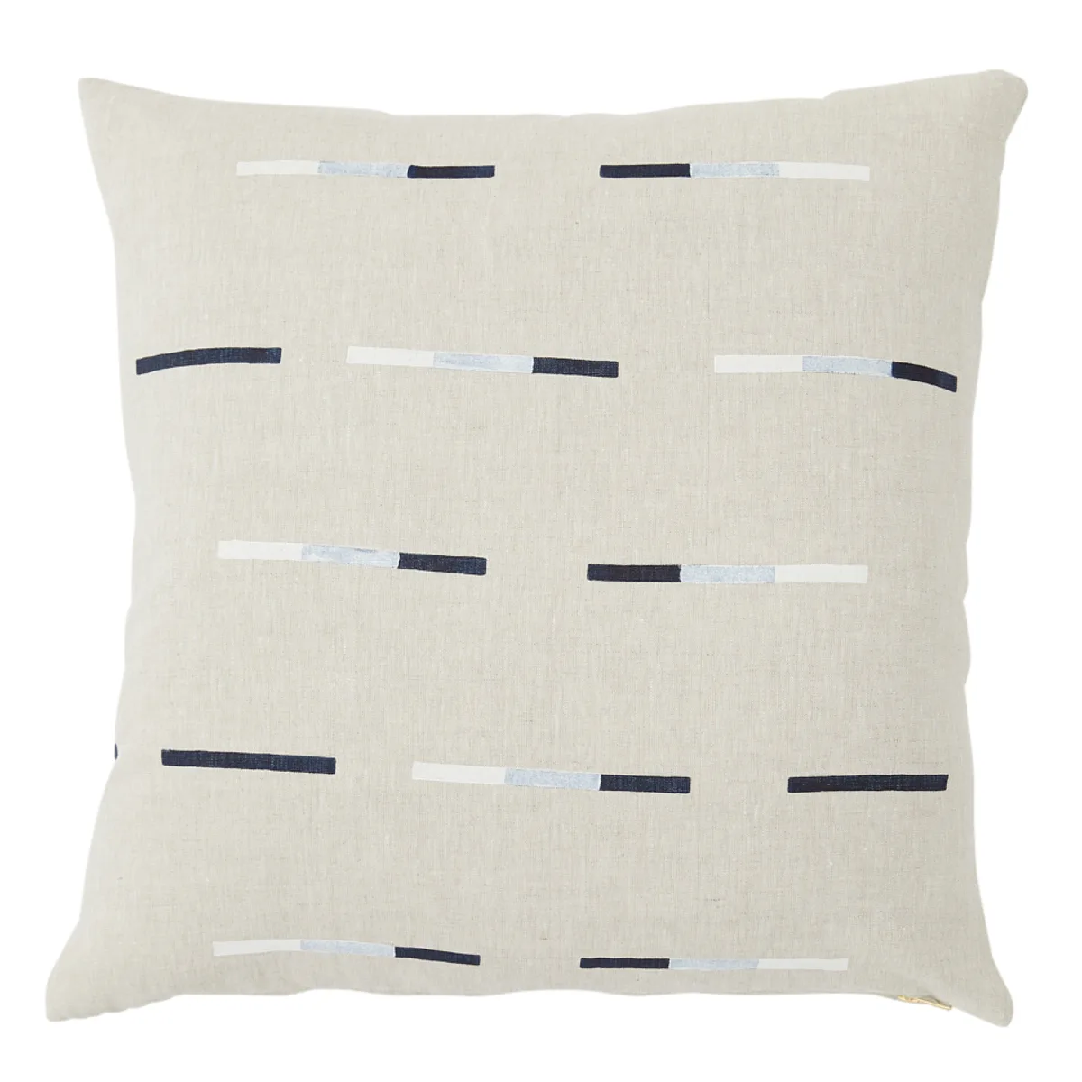 Schumacher Overlapping Dashes Pillow in Navy (SO0002306)