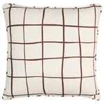 Painterly Windowpane Pillow - Brown Schumacher Painterly Windowpane Pillow in Brown