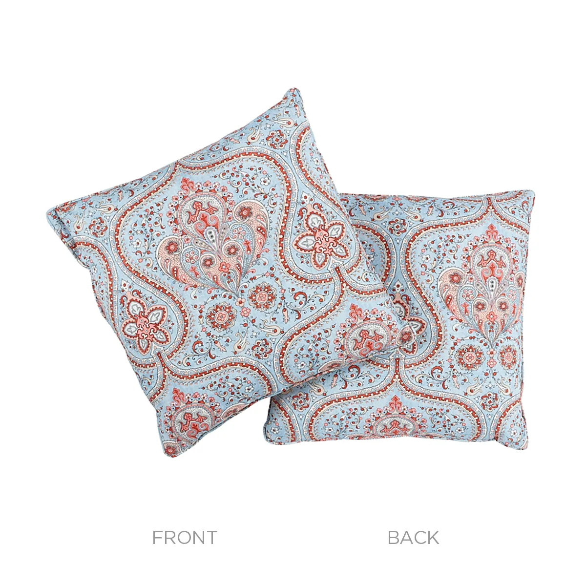 SO17986105 | Paisley Court Pillow - Blue & Rose Schumacher Paisley Court Pillow in Blue & Rose (SO17986105)