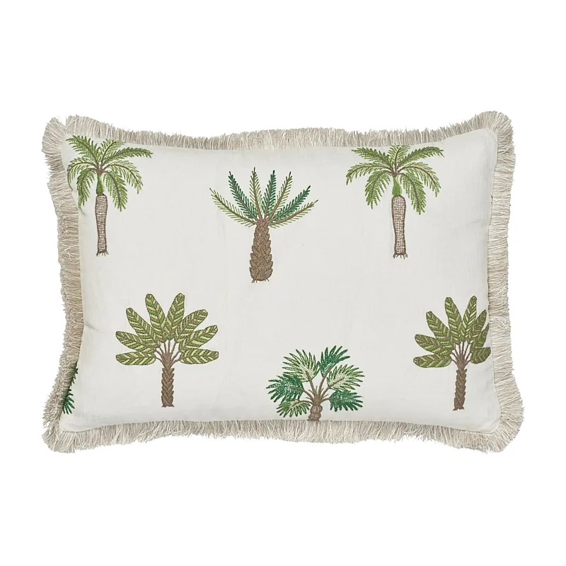 Schumacher Palmetto Beach Pillow in Green (SO7530015)