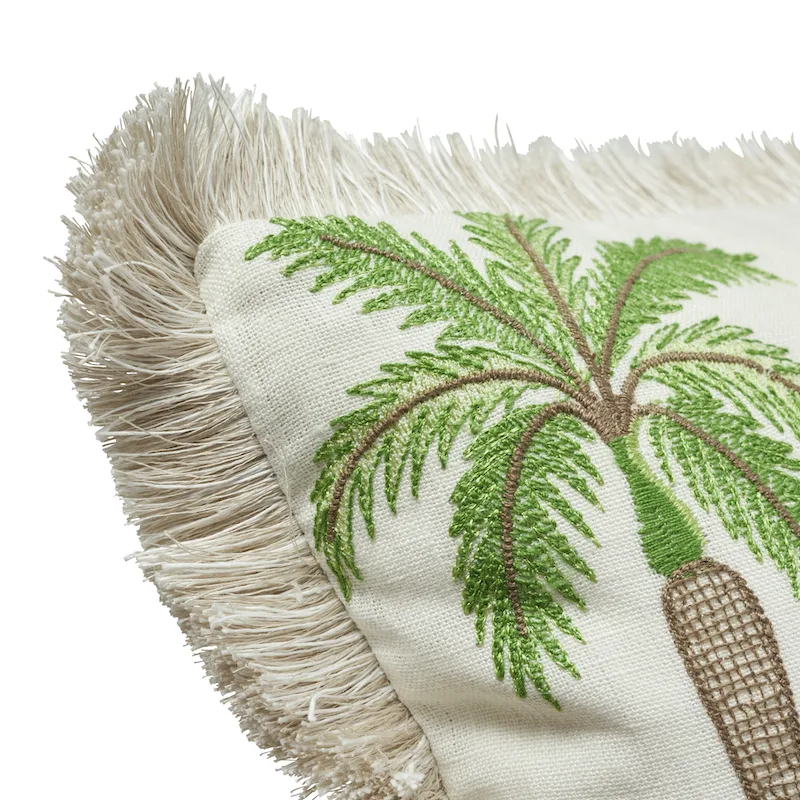 Schumacher Palmetto Beach Pillow in Green (SO7530015)