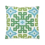 SO17745005 | Palmetto Print Pillow - Lagoon Schumacher Palmetto Print Pillow in Lagoon (SO17745005)