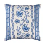 SO18271204 | Parvati Floral Stripe Pillow - Delft Schumacher Parvati Floral Stripe Pillow in Delft (SO18271204)