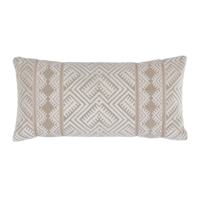 Schumacher Parvin Velvet Pillow in Pearl (SO8065118)
