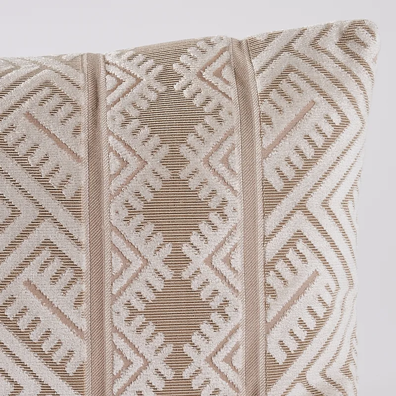 Schumacher Parvin Velvet Pillow in Pearl (SO8065118)