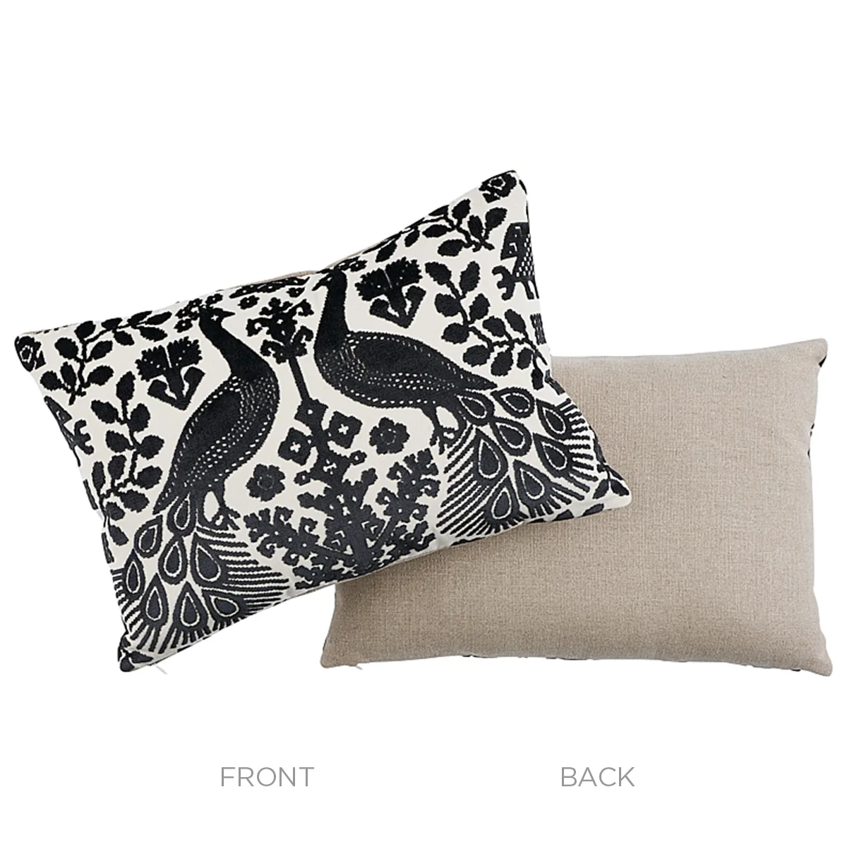 SO7297015 | Pavone Velvet Pillow - Carbon Schumacher Pavone Velvet Pillow in Carbon (SO7297015)