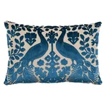SO7297315 | Pavone Velvet Pillow - Peacock & Sand Schumacher Pavone Velvet Pillow in Peacock & Sand (SO7297315)