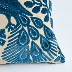SO7297315 | Pavone Velvet Pillow - Peacock & Sand Schumacher Pavone Velvet Pillow in Peacock & Sand (SO7297315)