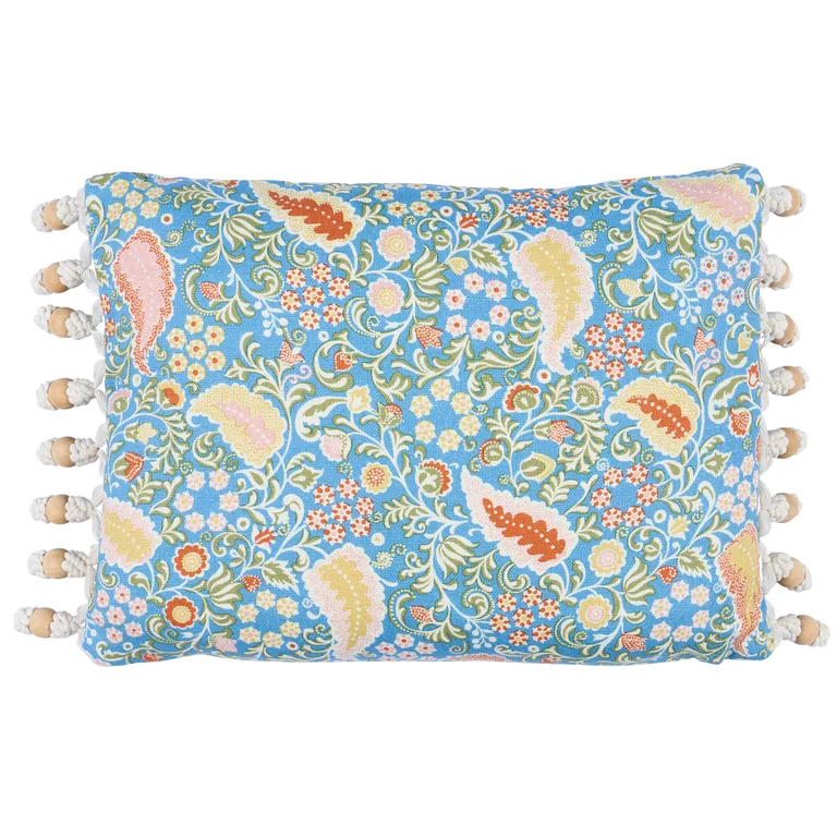 Schumacher Peggy Paisley Pillow in Azure (SO18243212)