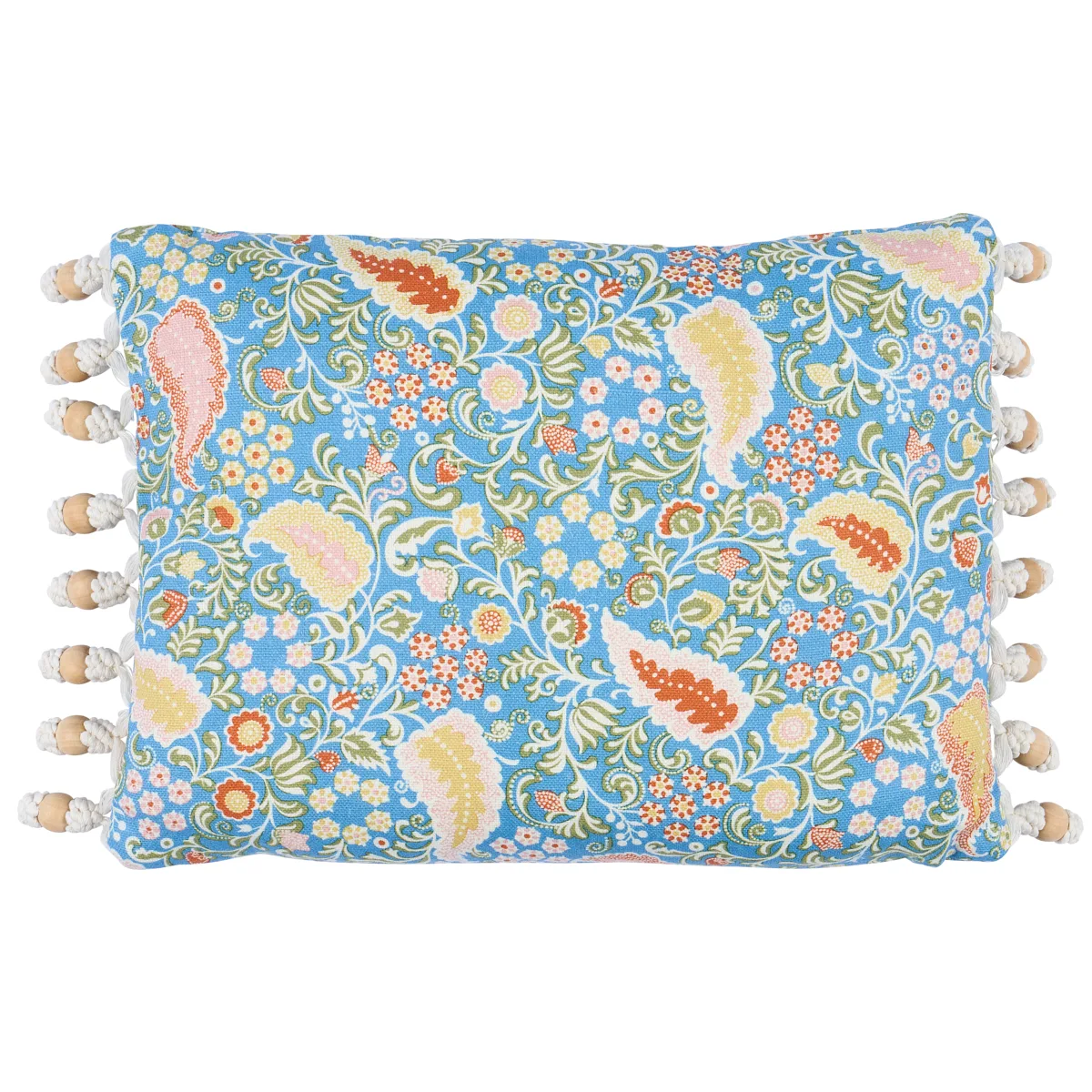 Schumacher Peggy Paisley Pillow in Azure (SO18243212)