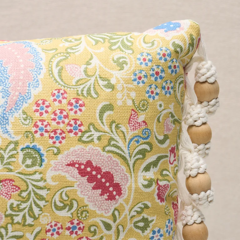 Schumacher Peggy Paisley Pillow in Lemonade (SO18243112)