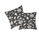 SO17854105 | Pennick Chintz Pillow - Black Schumacher Pennick Chintz Pillow in Black (SO17854105)
