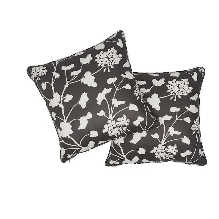 Schumacher Pennick Chintz Pillow in Black (SO17854105)