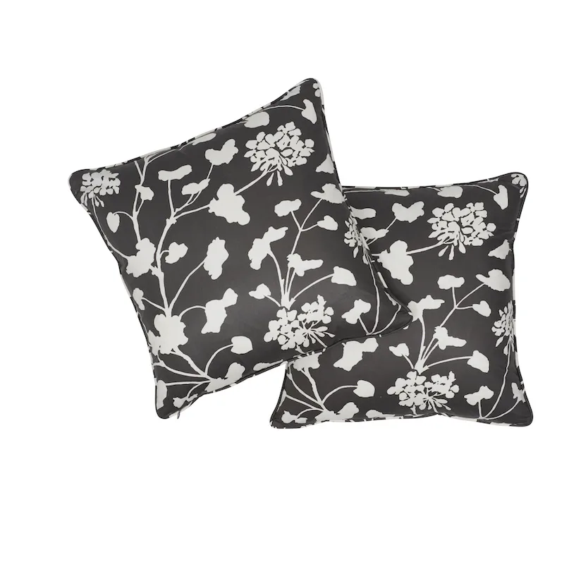 Schumacher Pennick Chintz Pillow in Black (SO17854105)