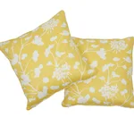 SO17854005 | Pennick Chintz Pillow - Yellow Schumacher Pennick Chintz Pillow in Yellow (SO17854005)