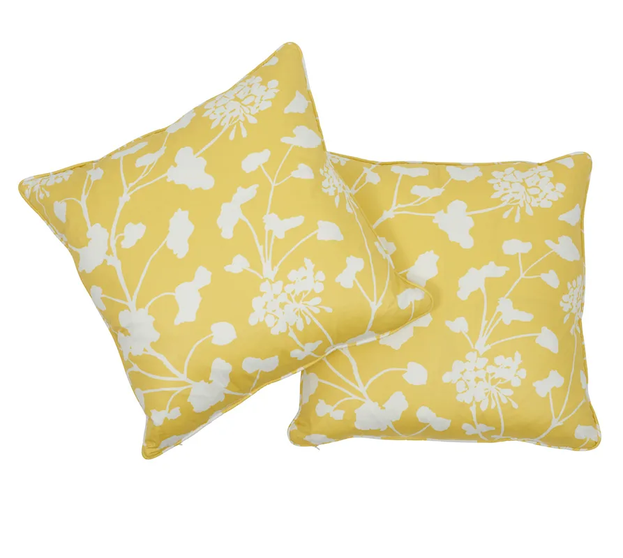Schumacher Pennick Chintz Pillow in Yellow (SO17854005)