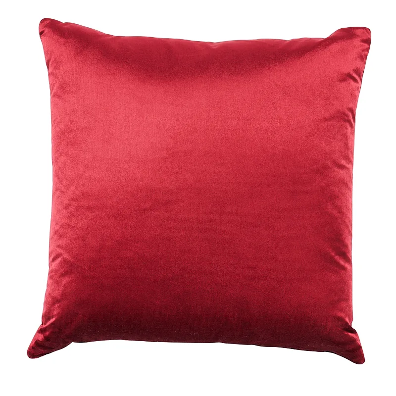 Schumacher Performance Silk Velvet Pillow in Merlot (SO7273905)