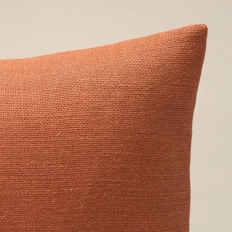 Schumacher Piet Performance Linen Pillow in Ginger