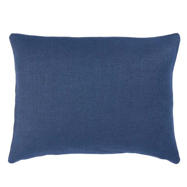 Schumacher Piet Performance Linen Pillow in Indigo