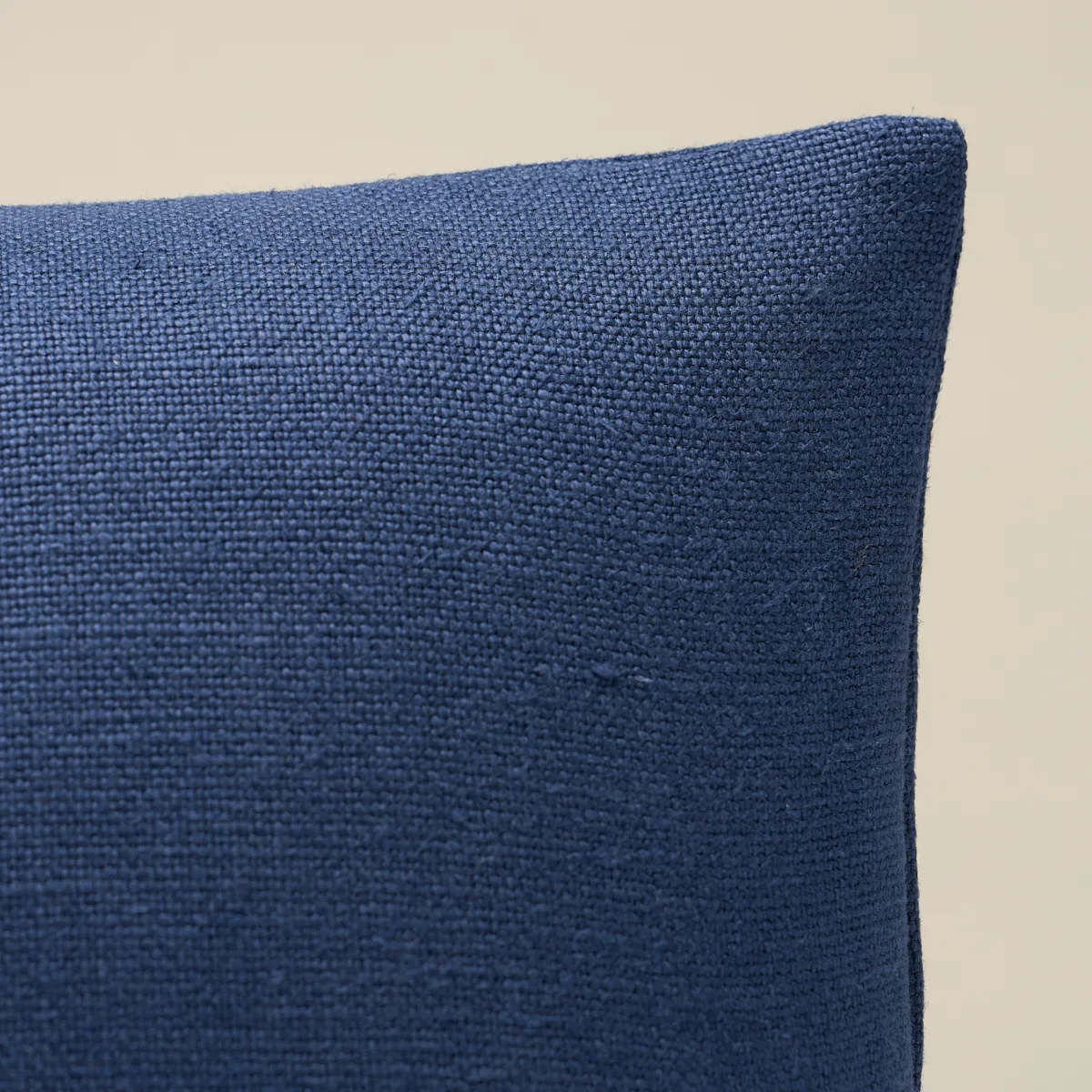 Piet Performance Linen Pillow - Indigo Schumacher Piet Performance Linen Pillow in Indigo