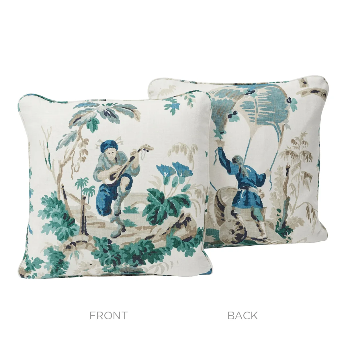 SO17285404 | Plaisirs De La Chine Pillow - Emerald Schumacher Plaisirs De La Chine Pillow in Emerald (SO17285404)