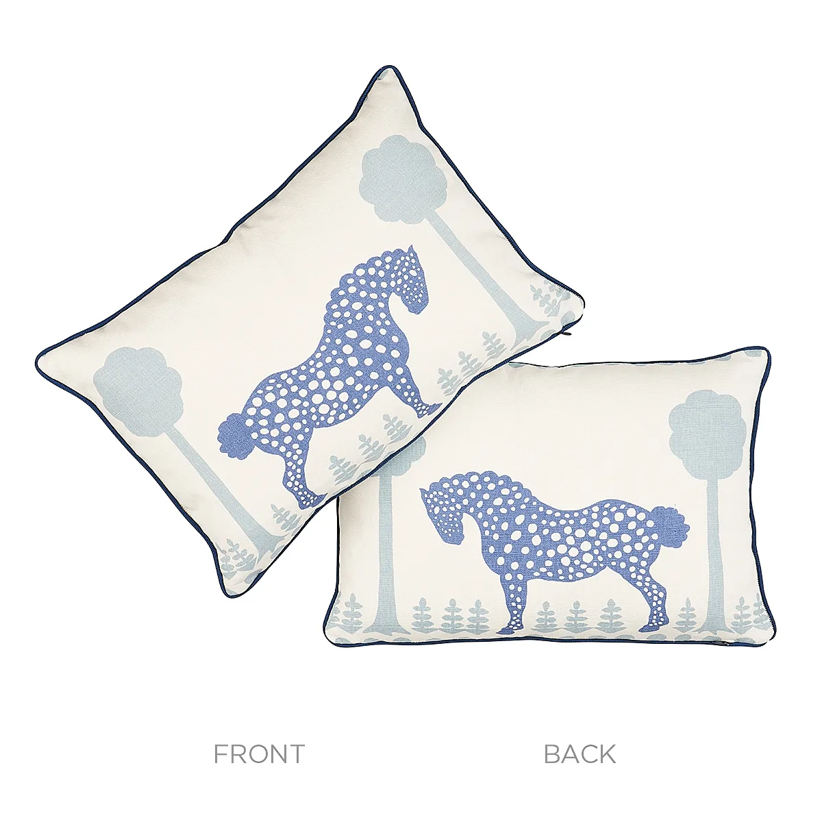 SO18090113 | Polka Dot Pony Pillow - Blue Schumacher Polka Dot Pony Pillow in Blue (SO18090113)