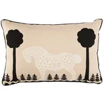 Schumacher Polka Dot Pony Pillow in Natural (SO18090213)