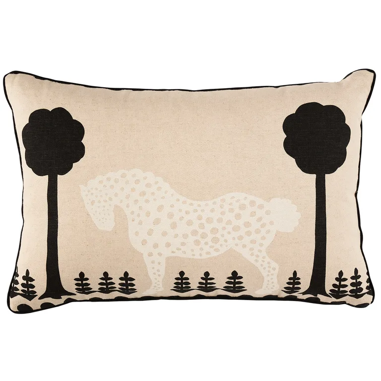 Schumacher Polka Dot Pony Pillow in Natural (SO18090213)