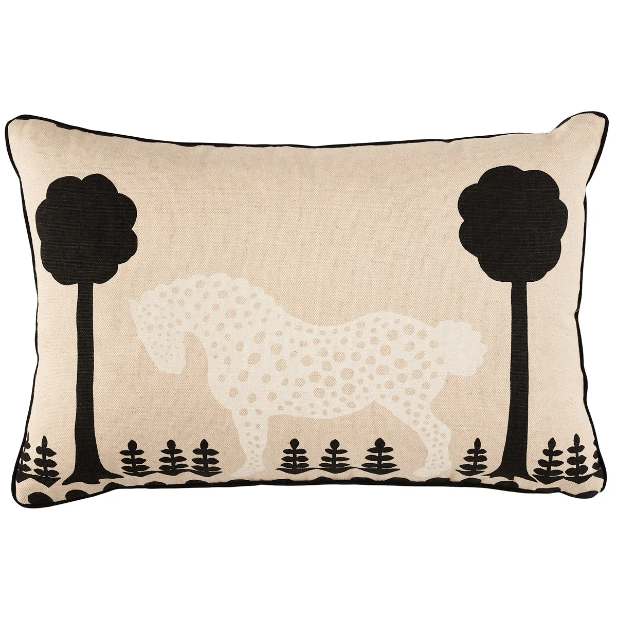 Schumacher Polka Dot Pony Pillow in Natural (SO18090213)