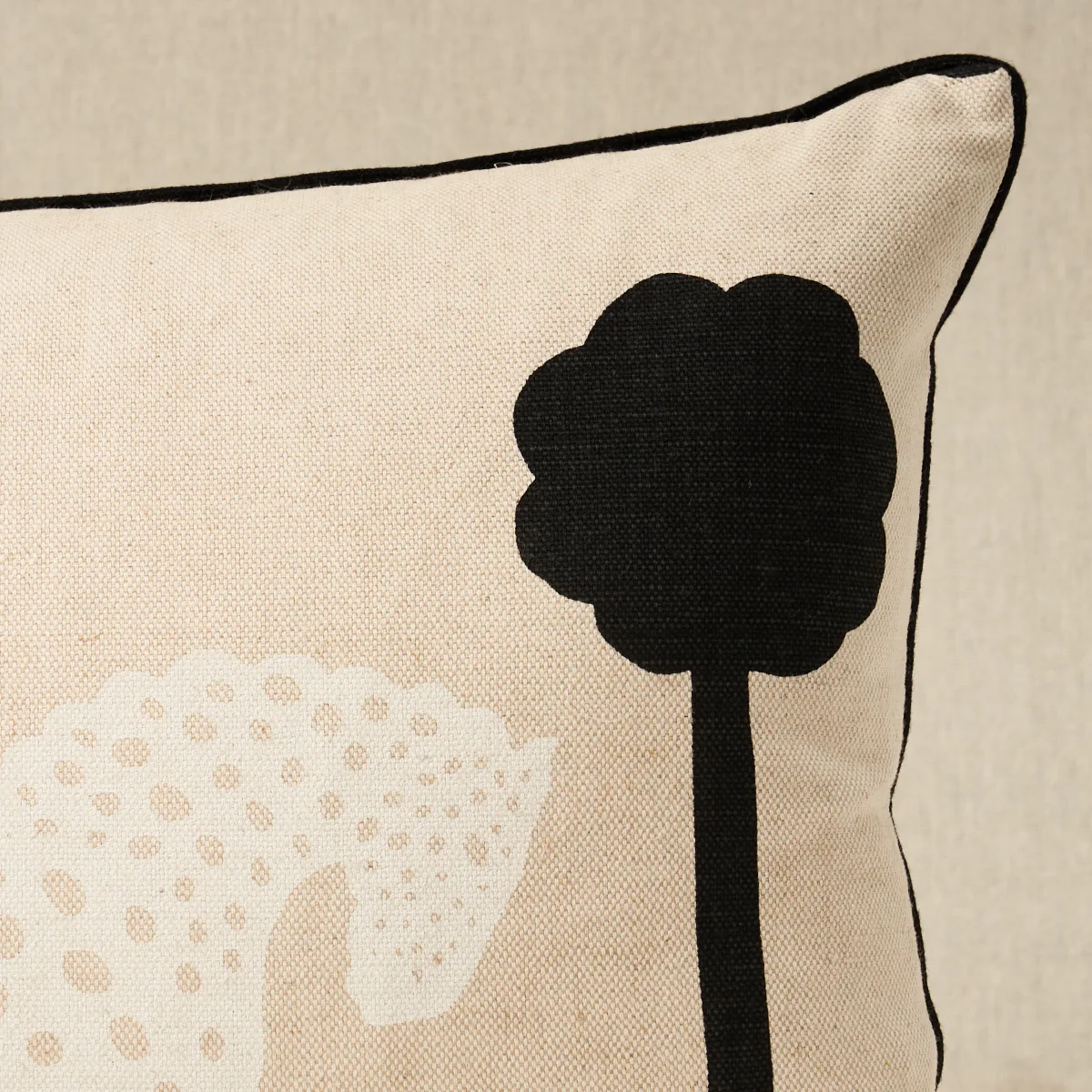 Schumacher Polka Dot Pony Pillow in Natural (SO18090213)