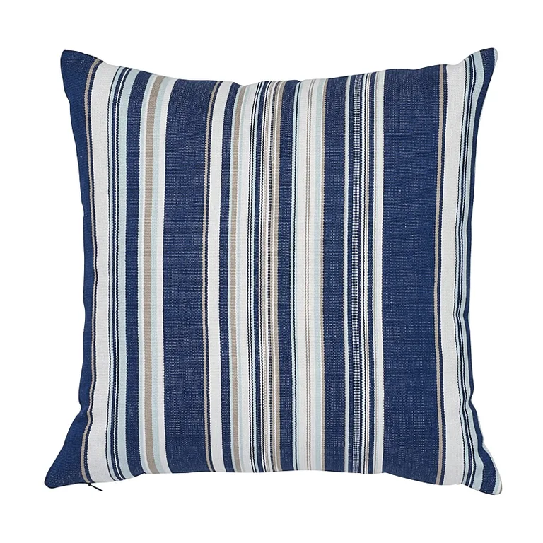 Schumacher Ponderosa Stripe I/O Pillow in Navy Blue (SO7663004)