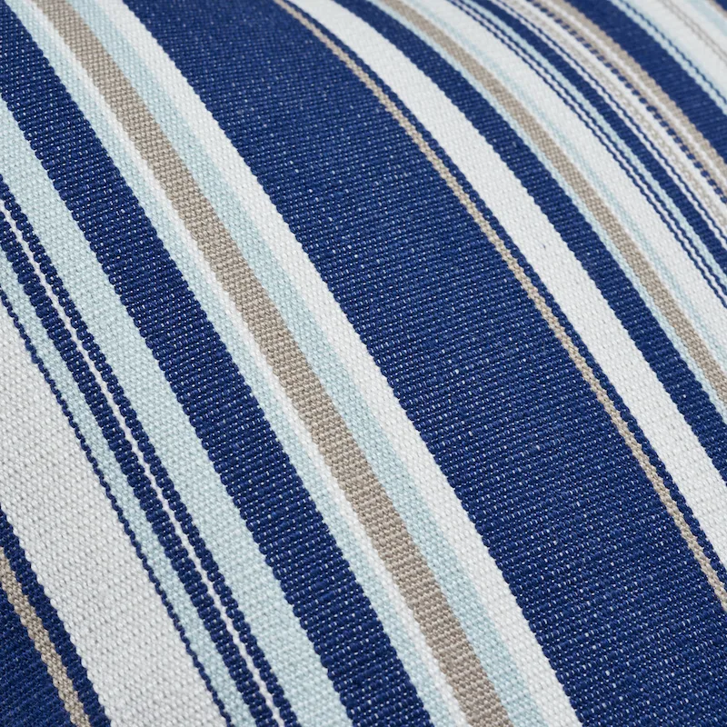 Schumacher Ponderosa Stripe I/O Pillow in Navy Blue (SO7663004)