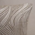 Quilted Waves I/O Pillow - Metallic Brown Schumacher Quilted Waves I/O Pillow in Metallic Brown