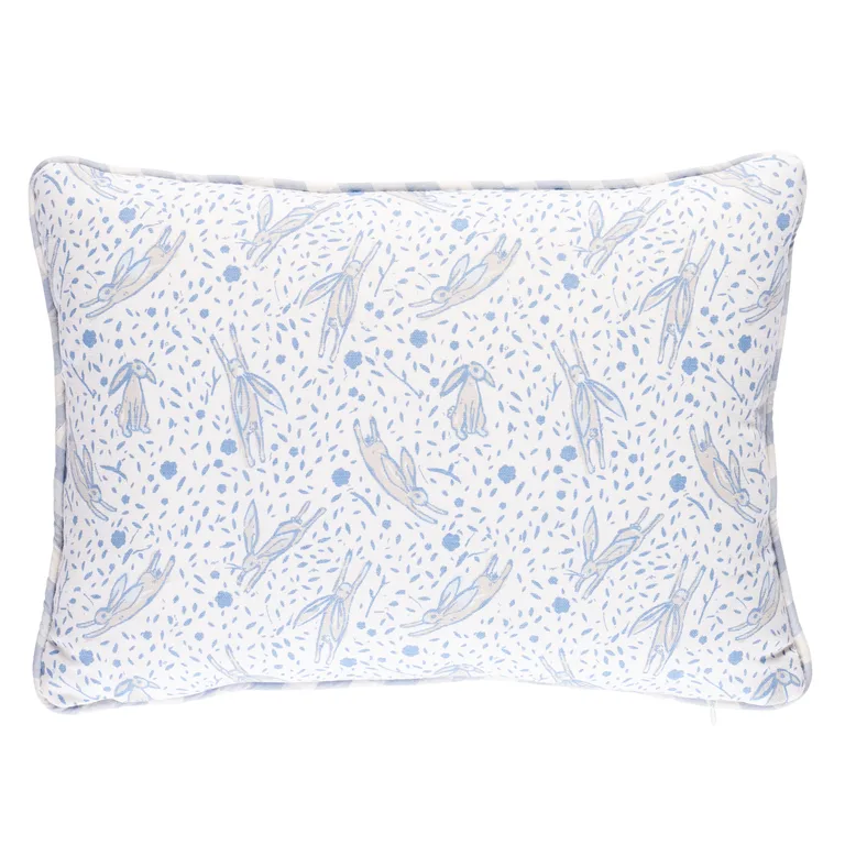 Schumacher Rabbit Pillow in Blue (SO18044012)