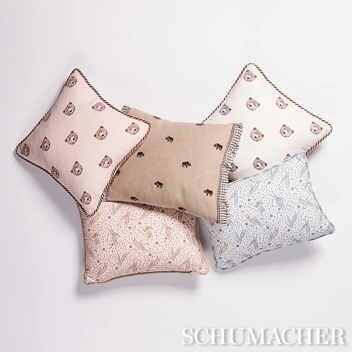 SO18044012 | Rabbit Pillow - Blue Schumacher Rabbit Pillow in Blue (SO18044012)