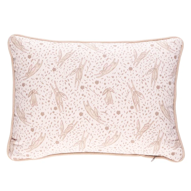 Schumacher Rabbit Pillow in Blush