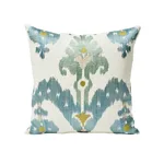 Raja Embroidery Pillow - Sky Schumacher Raja Embroidery Pillow in Sky