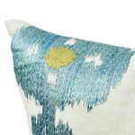 Raja Embroidery Pillow - Sky Schumacher Raja Embroidery Pillow in Sky