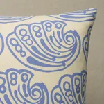 SO18275005 | Ramsgate Hand Block Pillow - French Blue Schumacher Ramsgate Hand Block Pillow in French Blue (SO18275005)