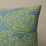 SO18275105 | Ramsgate Hand Block Pillow - Seaweed Schumacher Ramsgate Hand Block Pillow in Seaweed (SO18275105)