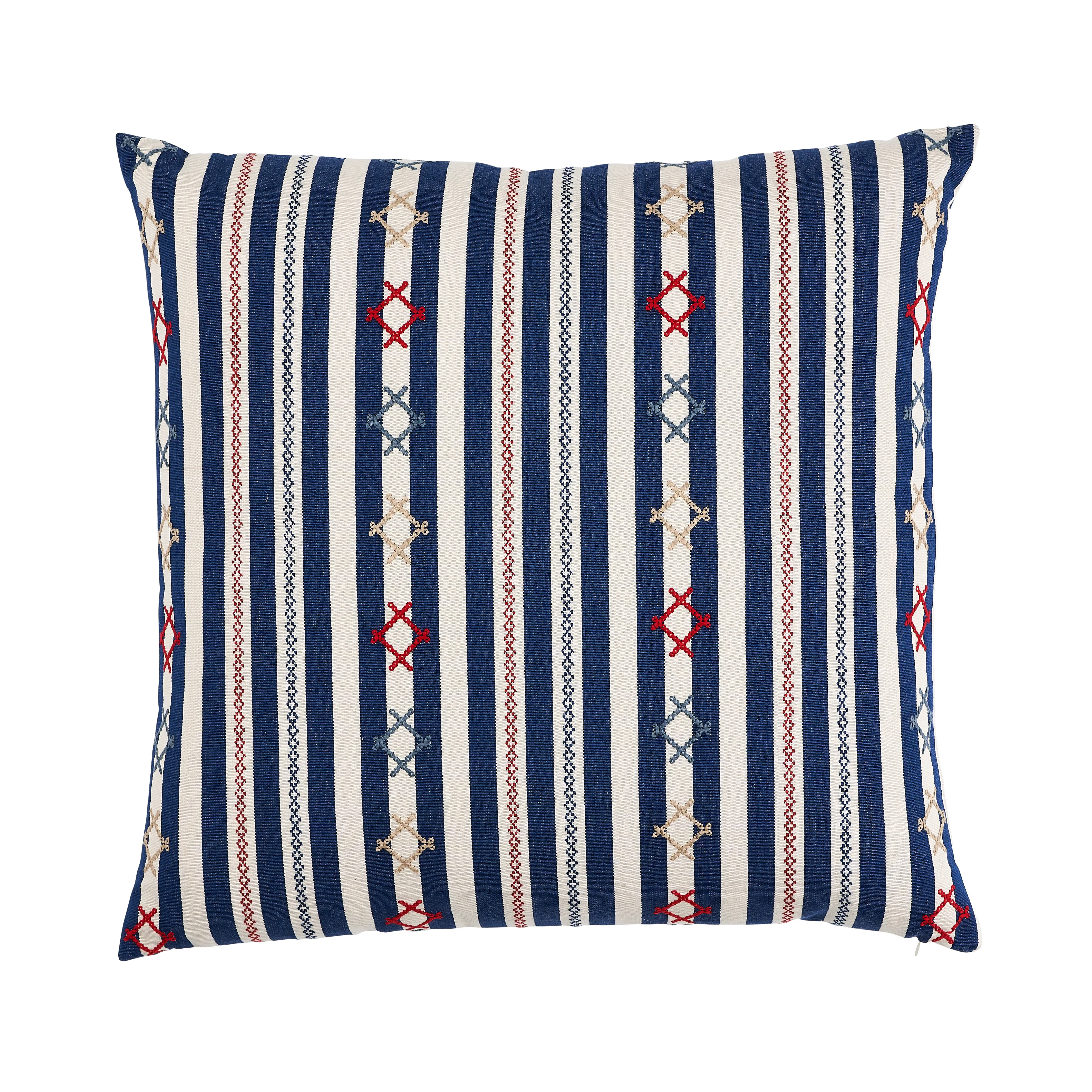 Schumacher Rhodes Stripe Pillow in Navy