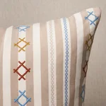 Schumacher Rhodes Stripe Pillow in Neutral