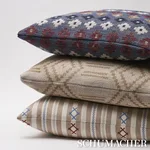 Schumacher Rhodes Stripe Pillow in Neutral