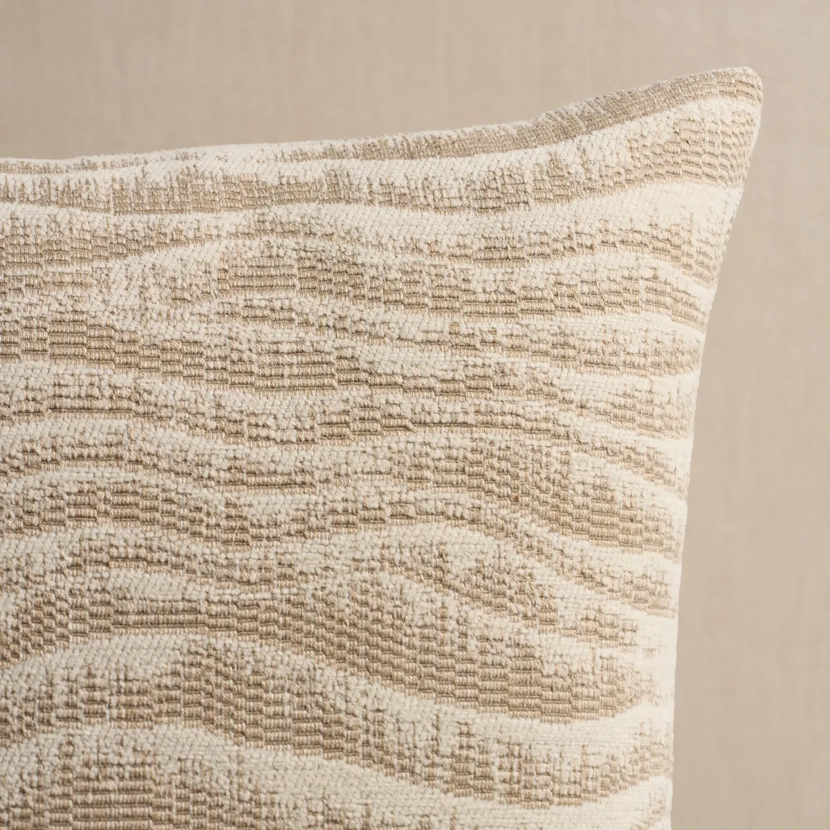 Schumacher Ridgeline Pillow in Buff (SO8561006)