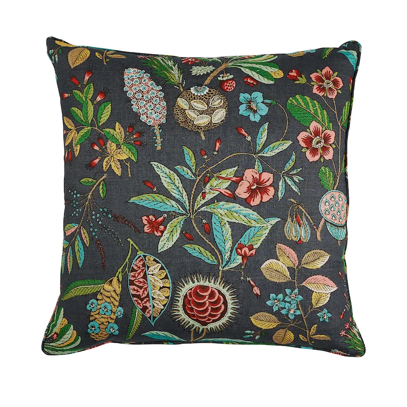 Schumacher Roca Redonda Pillow in Carbon & Multi (SO17877206)