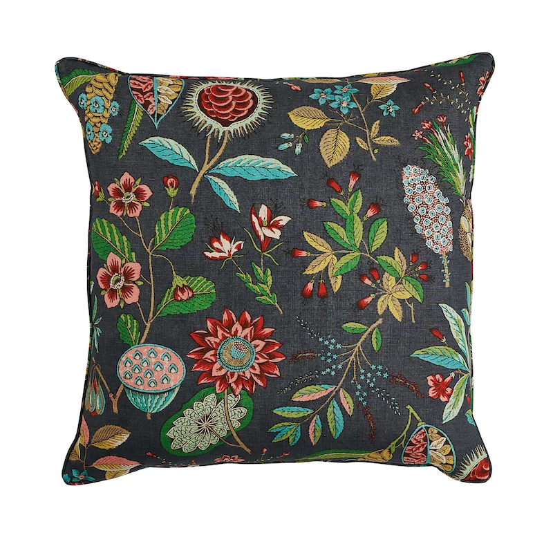 Schumacher Roca Redonda Pillow in Carbon & Multi (SO17877206)