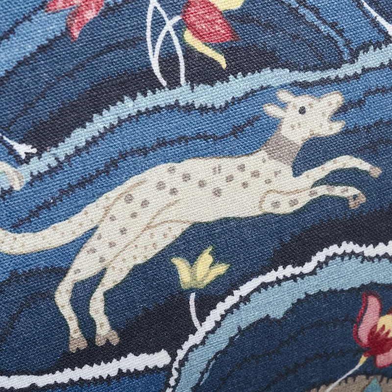 Schumacher Rolling Hills Pillow in Blues